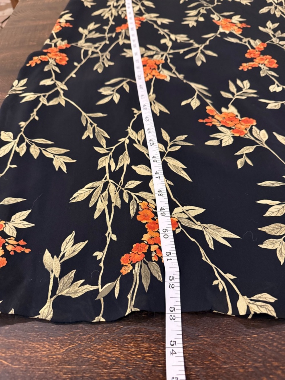 Valerie Stevens Floral Maxi Dress Black Orange Sleeveless Silk Size 10 Elegant - Picture 10 of 11